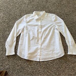 J. Jill White Button-Up Shirt Womens size small